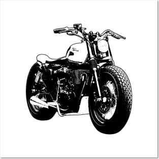 Classic 500 Bike Custom Bobber Sketch Art Posters and Art